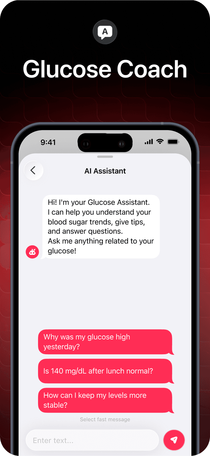 Glucose Tracker app screenshot